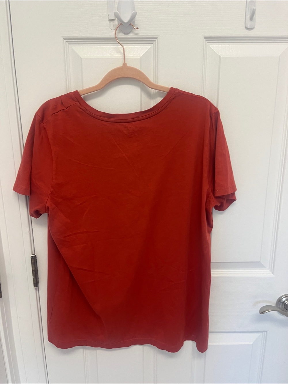 Lands' End V-Neck Tee (2 pack) — Rust Orange and Black - Picture 3 of 6